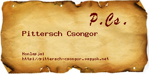 Pittersch Csongor névjegykártya